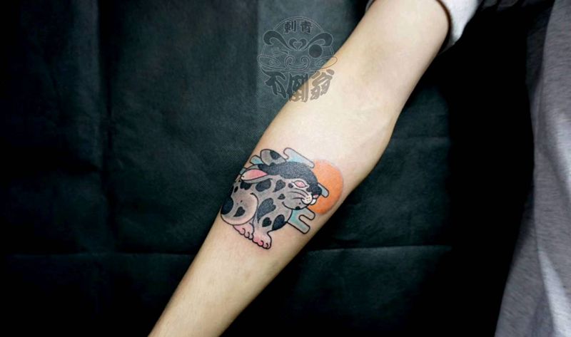 兔纹身图片_手臂纹身图案