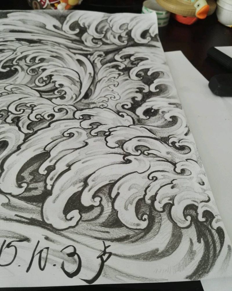 非常浪  浪纹身图片