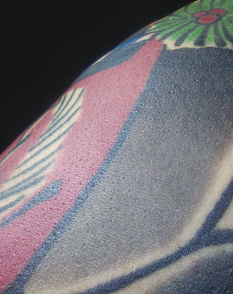 黑灰恢复后纹身图片_手臂老传统纹身图案