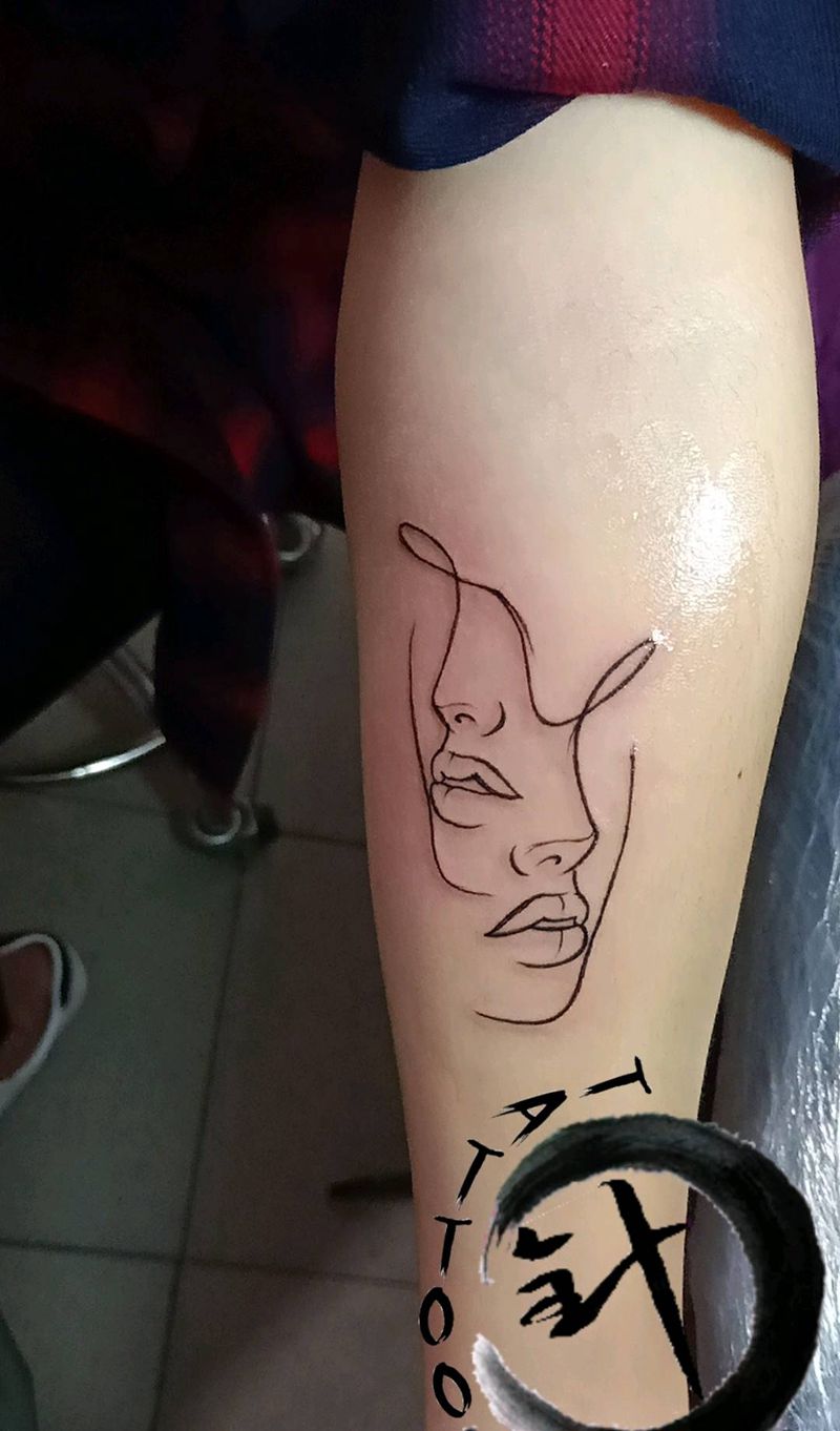 简约纹身图片_手臂几何简约纹身图案