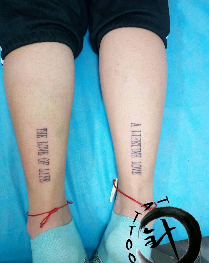 字母纹身图片_腿部清新字符原创小白刺青塔图~针成品纹身图案