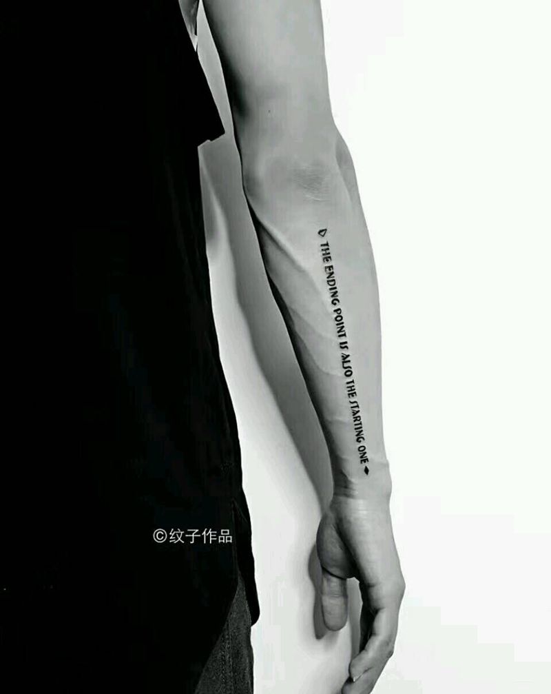 小臂英文纹身图片
