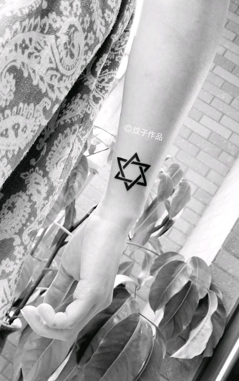 六芒星纹身图片