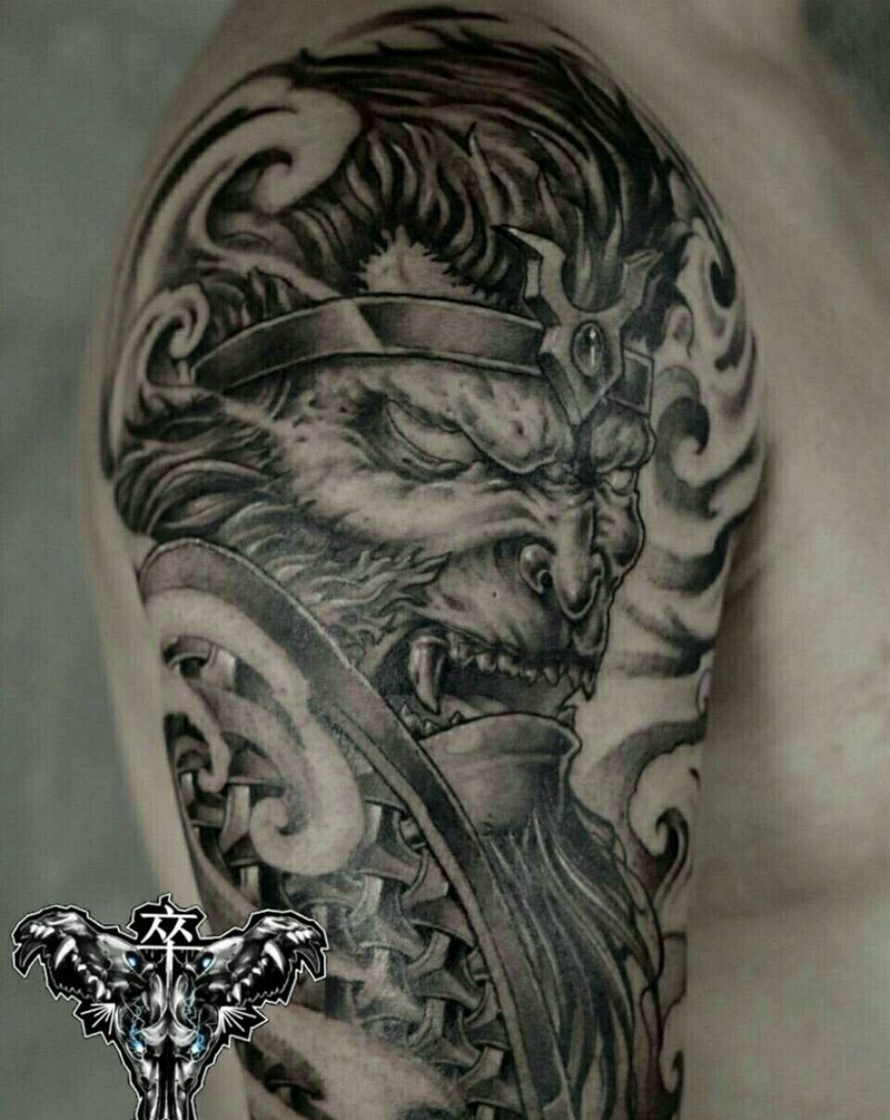 野猴子纹身图片