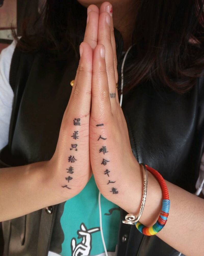 字纹身图片_手部传统清新字符原创小白刺青塔图 针成品纹身图案