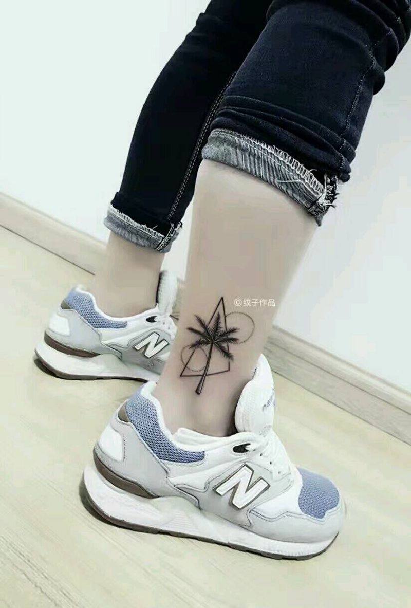 椰子树纹身图片