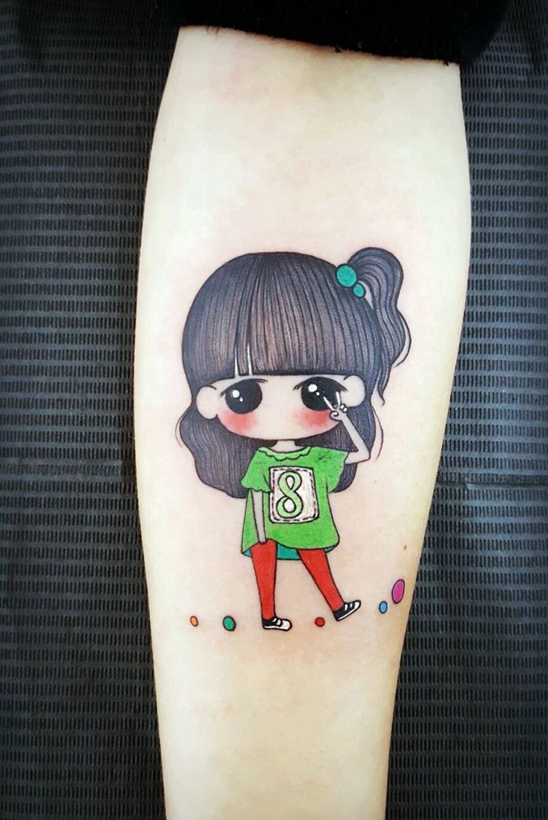 可爱彩色小希纹身图片
