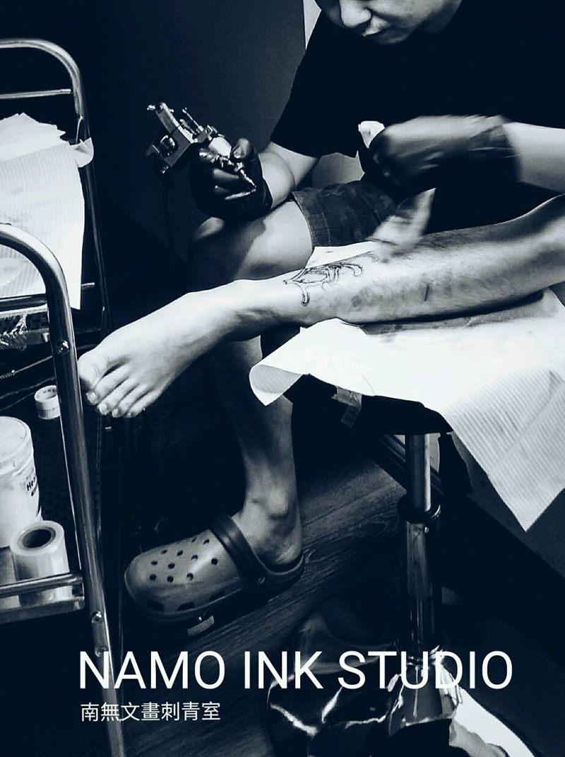 C/S纹身图片_腿部欧美字符奇卡诺成品纹身图案