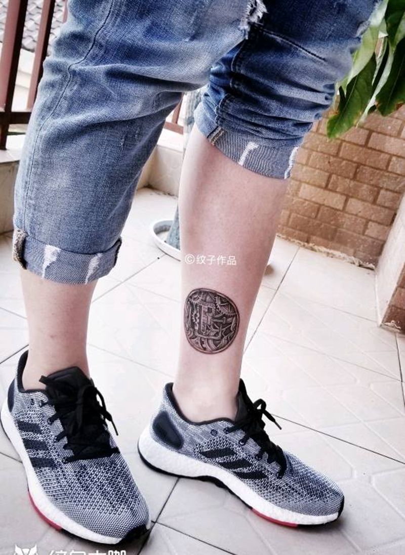 机械齿轮纹身图片