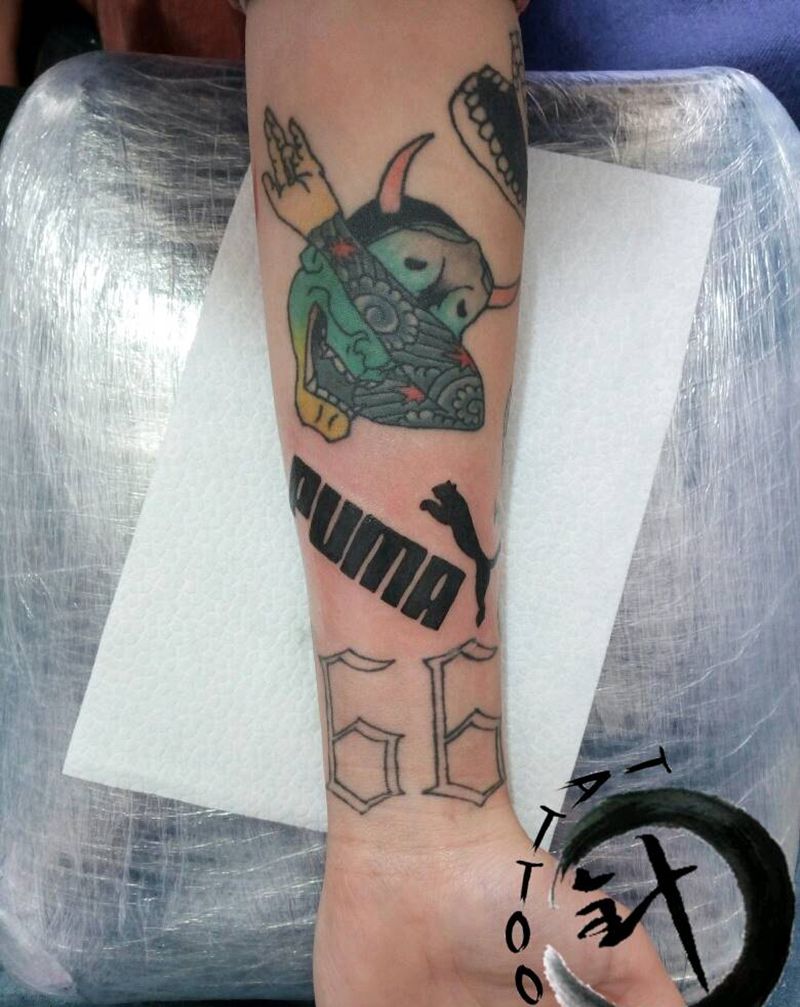 #PUMA#纹身图片_手臂清新字符图腾小白刺青塔图~针成品纹身图案