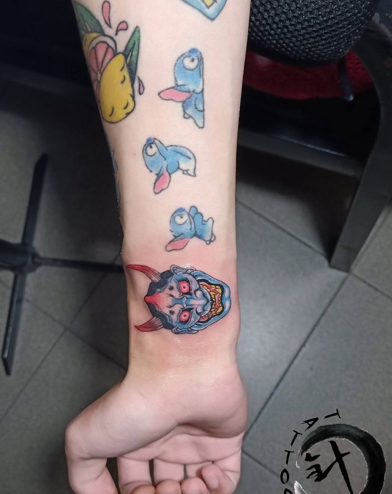 般若纹身图片_手臂New School般若纹身图案