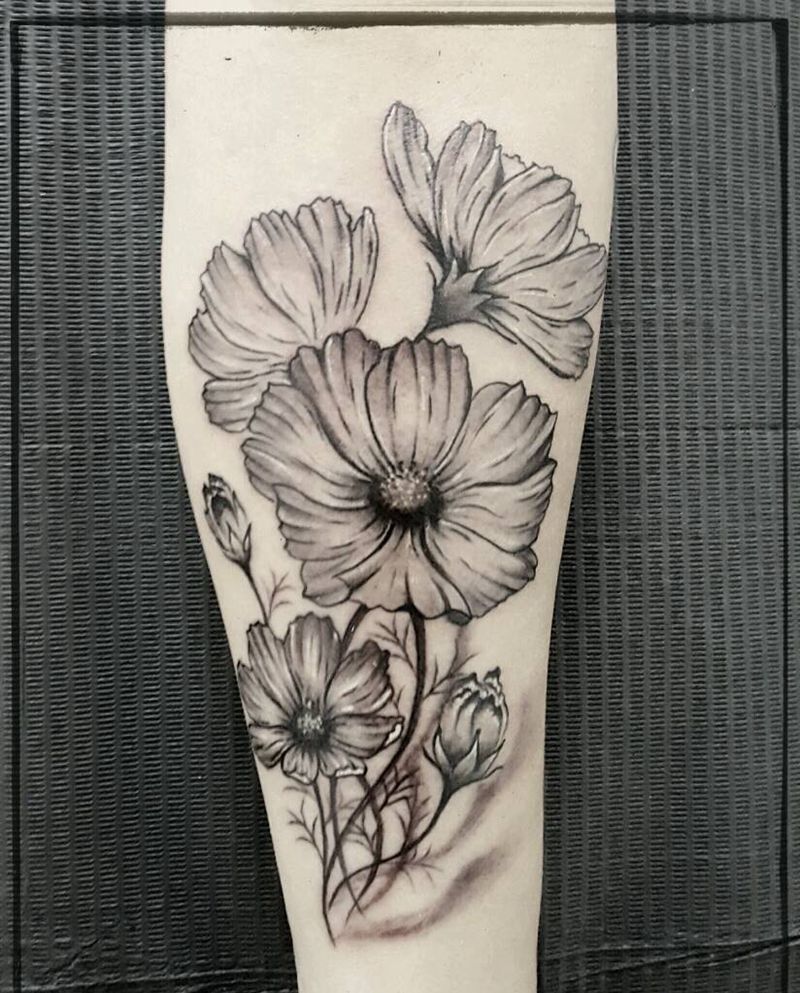 波斯菊纹身图片