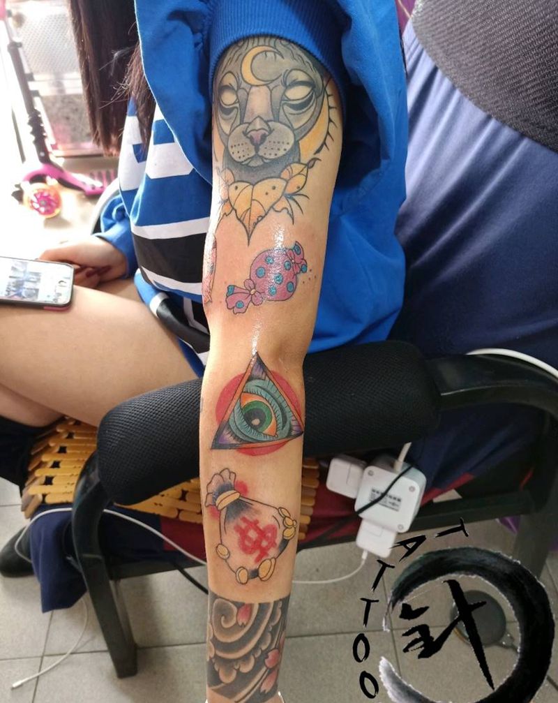 school拼图纹身图片