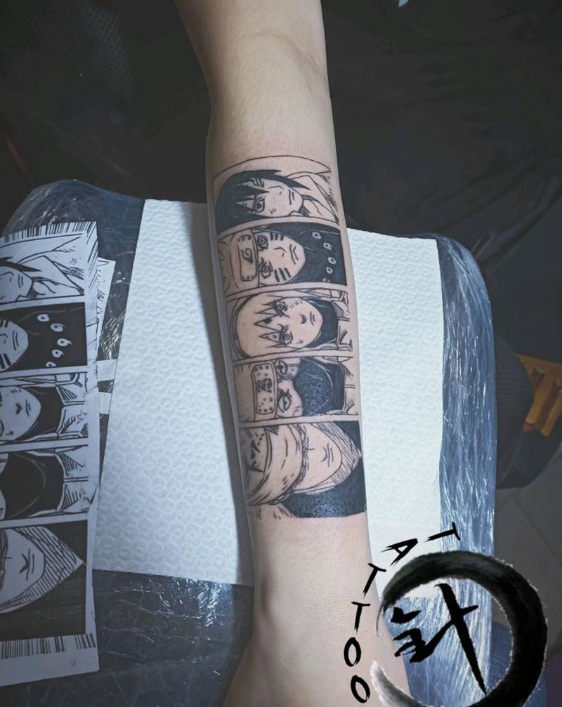 火影忍者纹身图片_手臂火影忍者动漫火影纹身图案