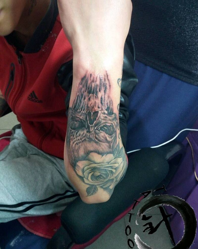 #骷髅#纹身图片_手臂欧美鬼神原创小白刺青塔图~针成品纹身图案