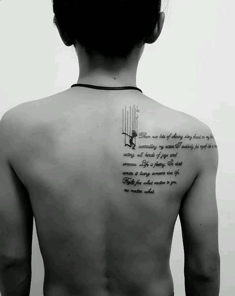 提线木偶纹身图片