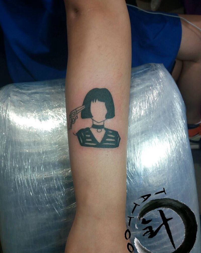 #纹身图片_手臂欧美清新人物图腾原创小小白刺塔图*针成品纹身图案