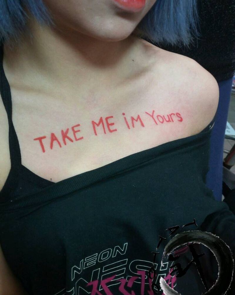 #字母#纹身图片_胸部清新字符原创小白刺青塔图~针成品纹身图案