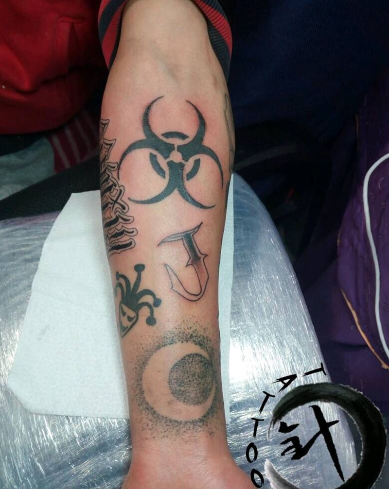 #J#纹身图片_手臂欧美字符原创小白刺青塔图~针成品纹身图案