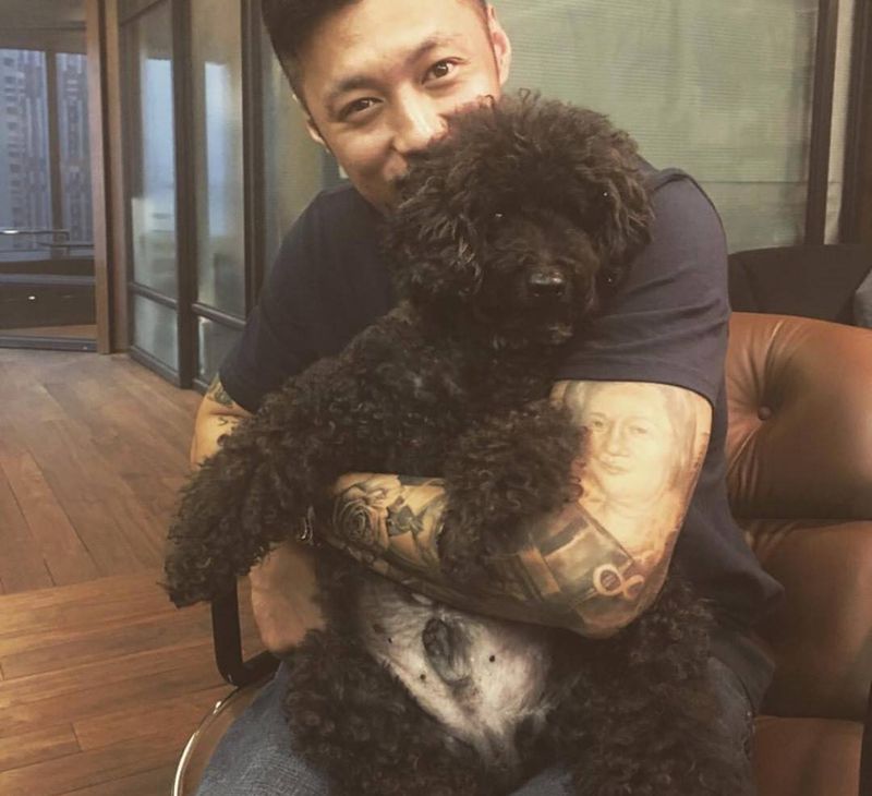 纹身与狗纹身图片_成品手臂欧美纹身图案