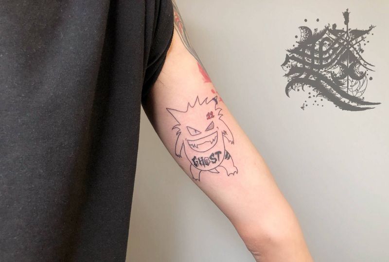 鬼纹身图片_手部纹身图案