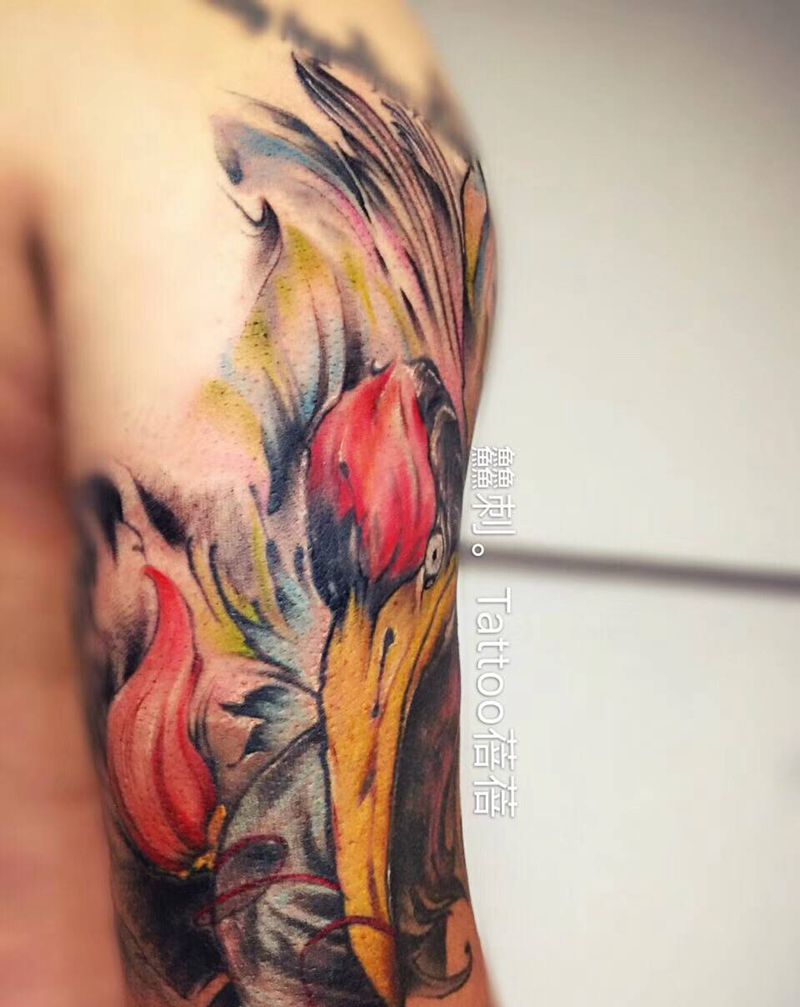 仿纹身图片_手臂新传统纹身图案