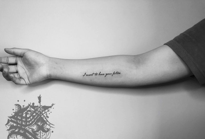 小清新纹身图片_手臂纹身图案