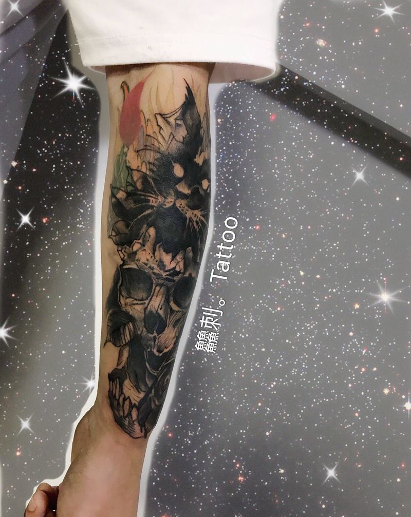 遮盖  进度纹身图片_手臂纹身图案