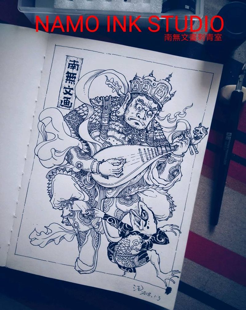 漫画天王纹身图片