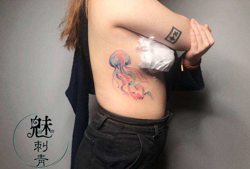 水母纹身图片