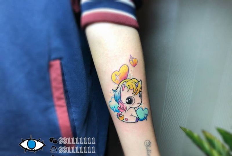 小可爱纹身图片_手部纹身图案