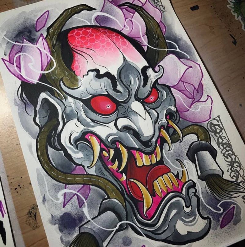 school般若纹身图片