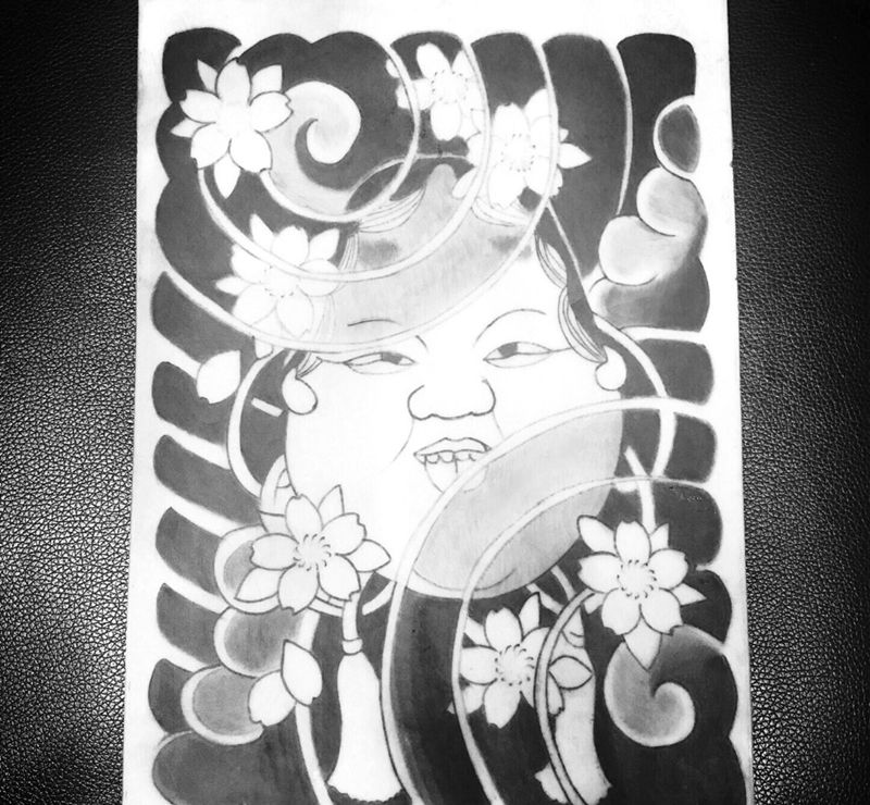 學員作業纹身图片_成品手稿传统纹身图案