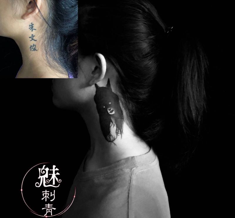 暗黑遮盖纹身图片