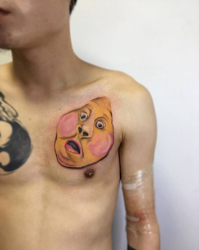 啊怪原创纹身图片_成品原创胸部纹身图案