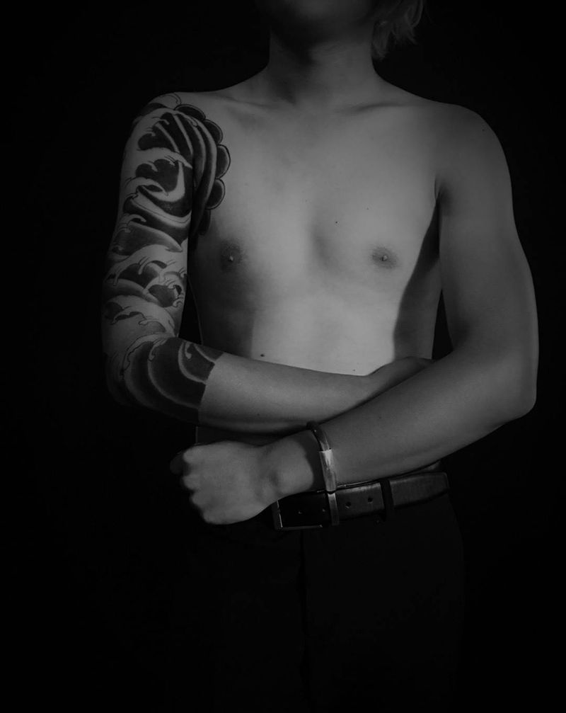 还差一次纹身图片_手臂成品传统原创纹身图案