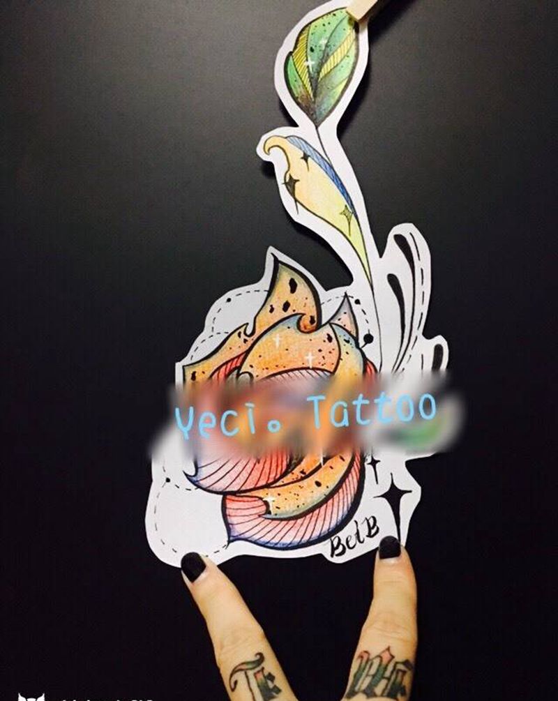 原创花纹身图片_手稿原创植物清新欧美手部腿部手臂背部腰部纹身图案