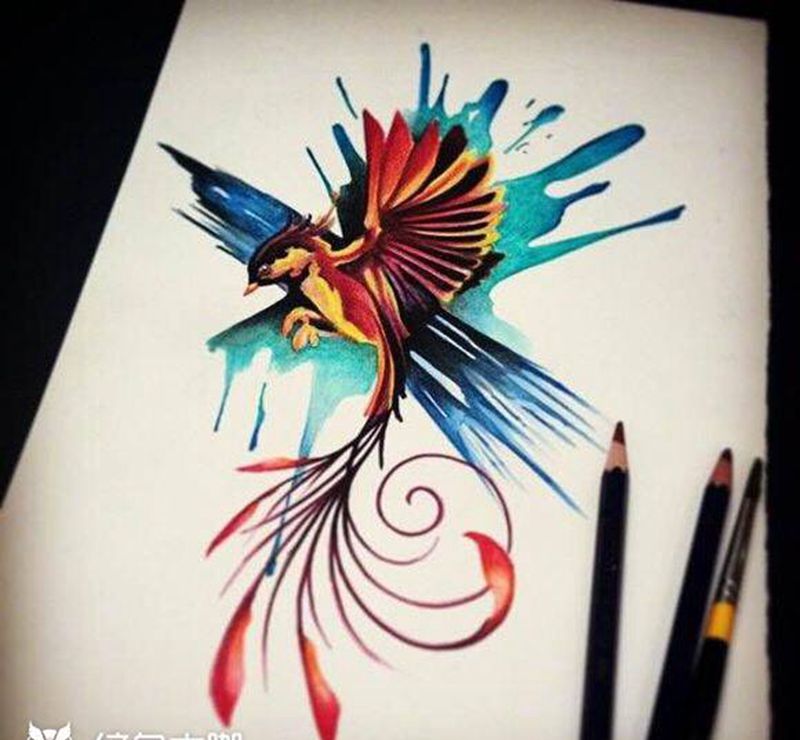 稿!搞?纹身图片_手稿肩部胸部腰部手臂清新动物纹身图案