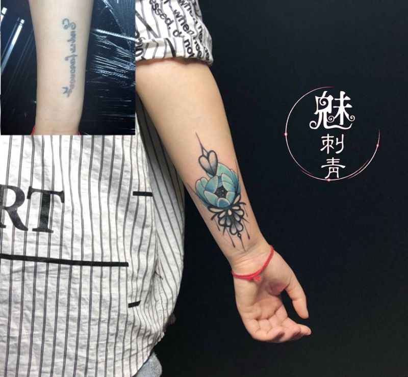 遮盖纹身图片