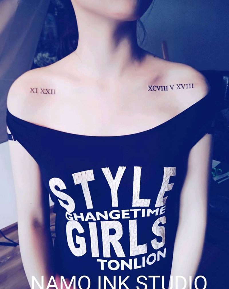 罗马数字纹身图片