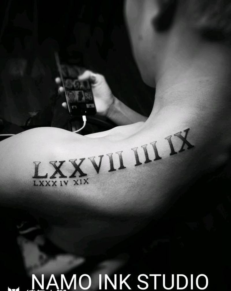 罗马数字纹身图片