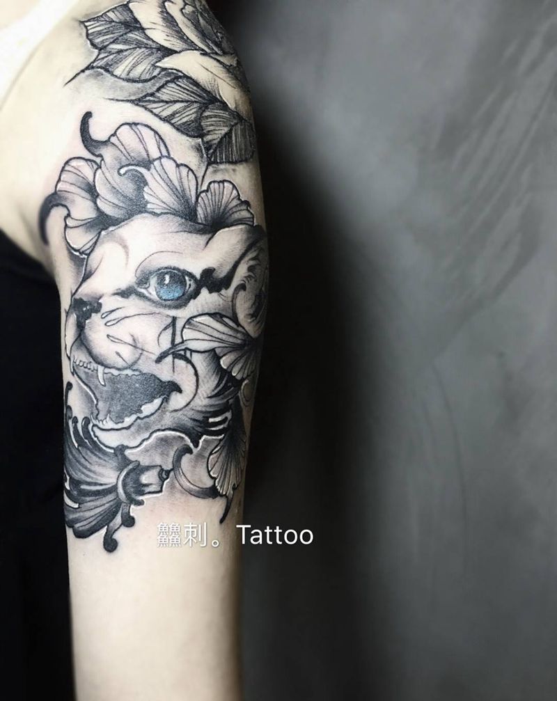 西几猫纹身图片