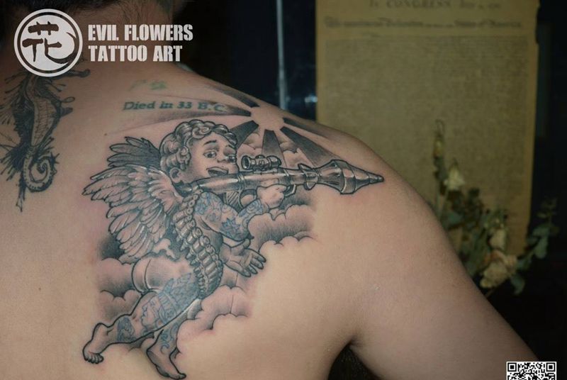 天使纹身图片