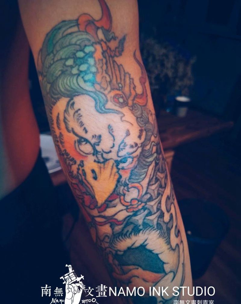 雷震子纹身图片