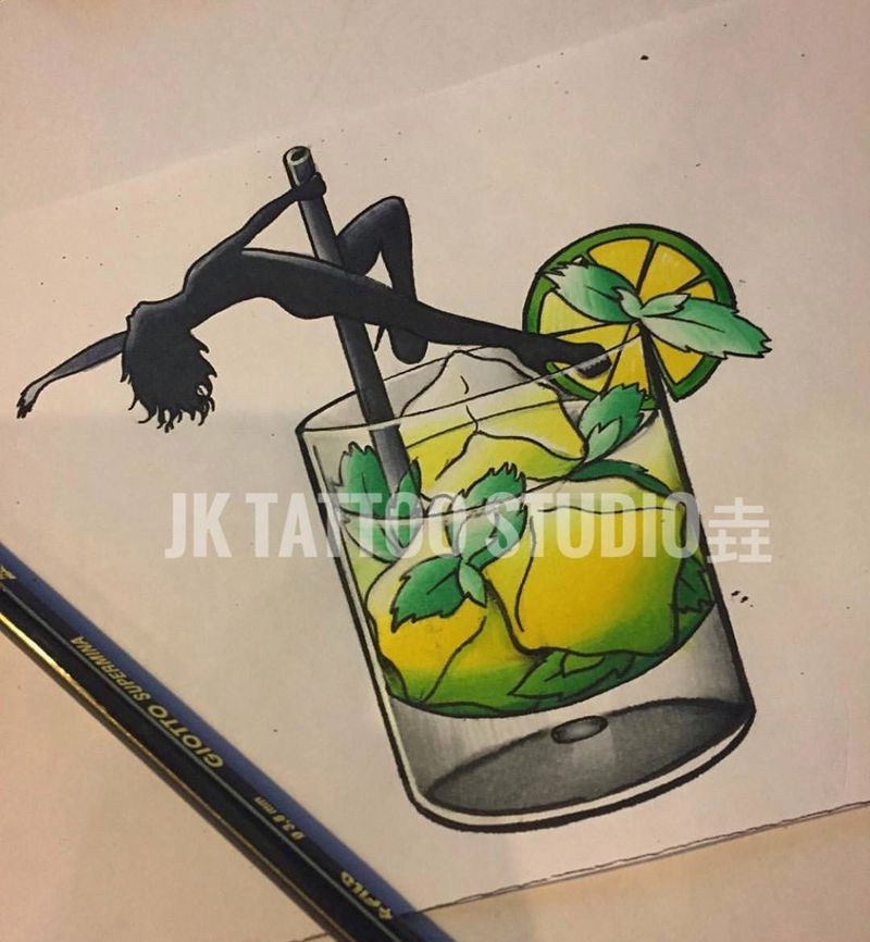 JK垚 新鲜出炉热腾腾的手稿纹身图片_手稿欧美静物纹身图案