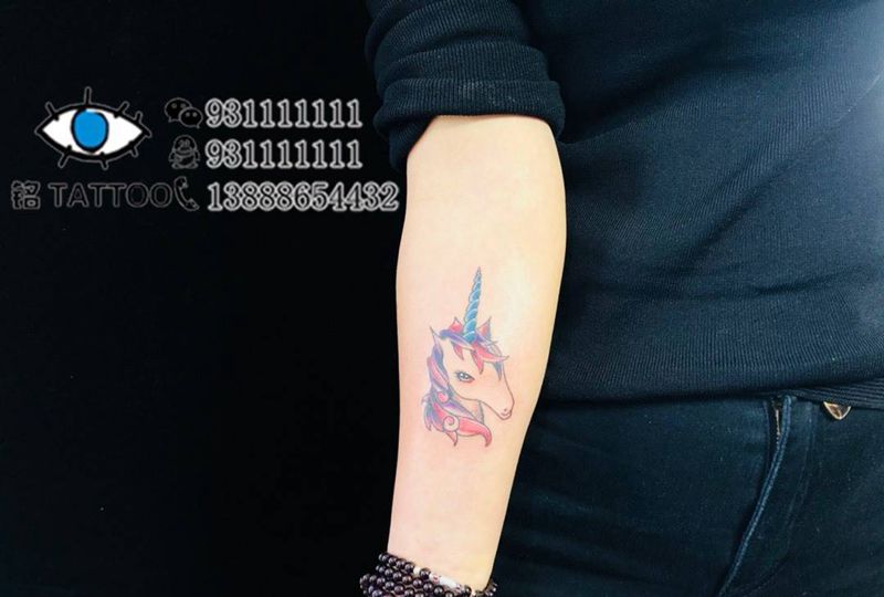 独角兽纹身图片