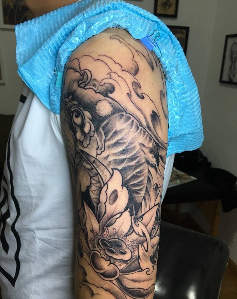 鱼么么纹身图片