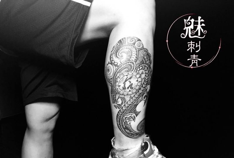 图腾点刺纹身图片