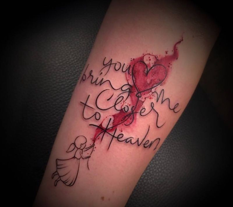 水彩英文纹身图片