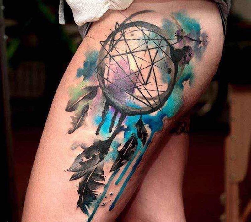 补梦网纹身图片_成品臀部清新纹身图案